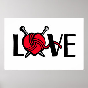 Liebe Stricker Strickkunst Poster
