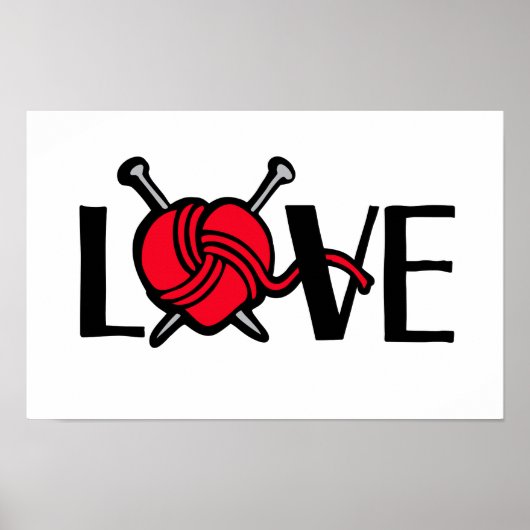 Liebe Stricker Strickkunst Poster (Vorne)