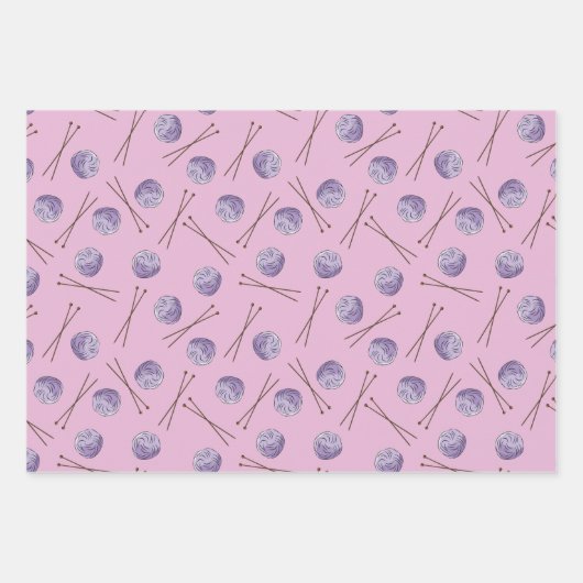 Liebe-Strickpapier Set 3 Geschenkpapier Set (Vorderseite 2)