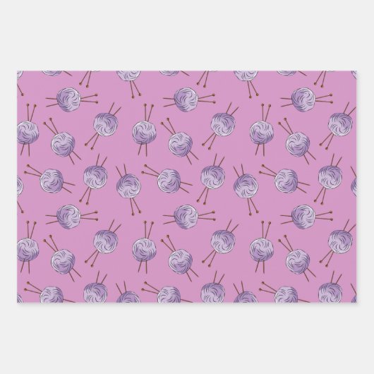 Liebe-Strickpapier Set 3 Geschenkpapier Set (Vorderseite)