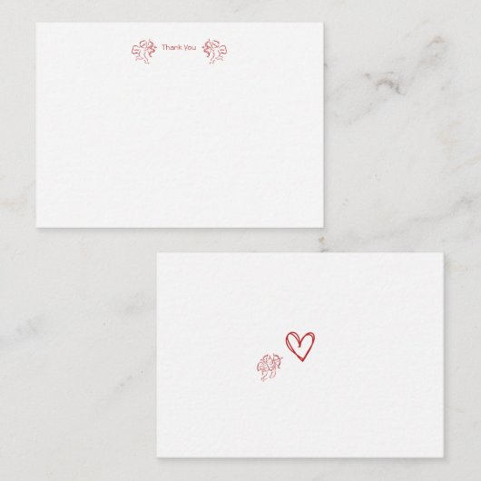 Liebe-Struck Dankeschön Karten (Vorne/Hinten)