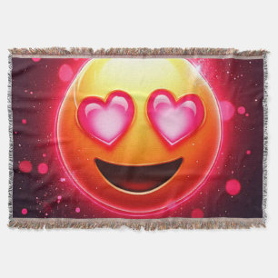Liebe Struck Emoji Hearts Glow Decke
