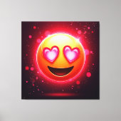 Liebe Struck Emoji Hearts Glow Leinwanddruck (Vorderseite)