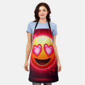 Liebe Struck Emoji Hearts Glow Schürze (Getragen)