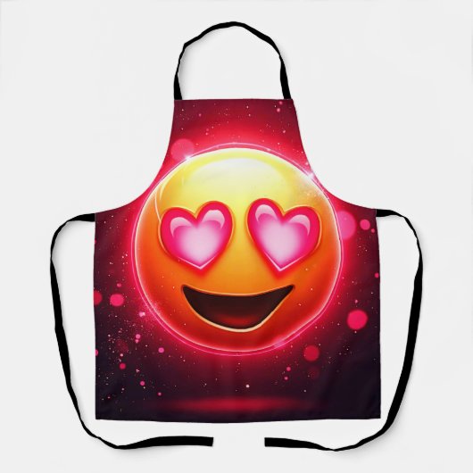 Liebe Struck Emoji Hearts Glow Schürze (Vorderseite)