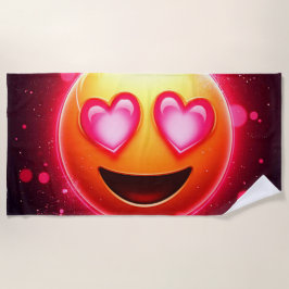 Liebe Struck Emoji Hearts Glow Strandtuch