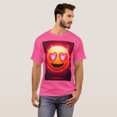 Liebe Struck Emoji Hearts Glow T-Shirt (Vorne ganz)