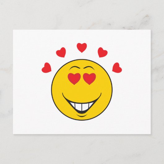 Liebe Struck Face Postkarte (Vorderseite)
