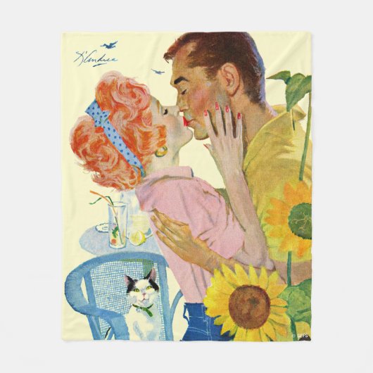 Liebe-Struck Fleecedecke (Vorderseite)