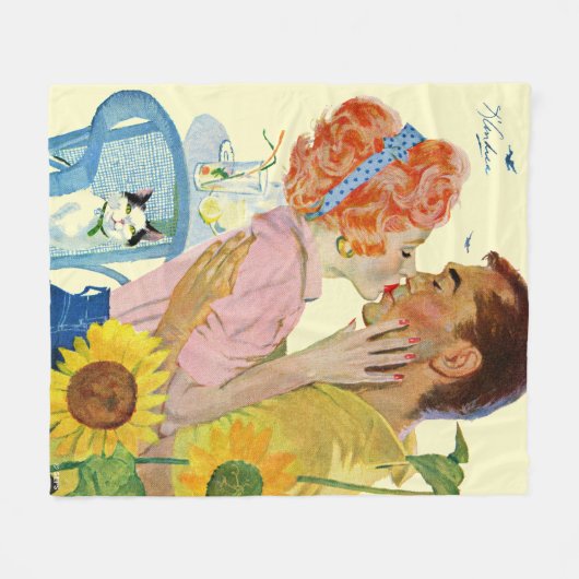 Liebe-Struck Fleecedecke (Vorderseite (Horizontal))