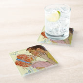 Liebe-Struck Glasuntersetzer (Schrägansicht)