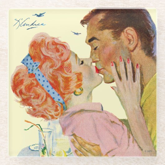 Liebe-Struck Glasuntersetzer (Vorderseite)