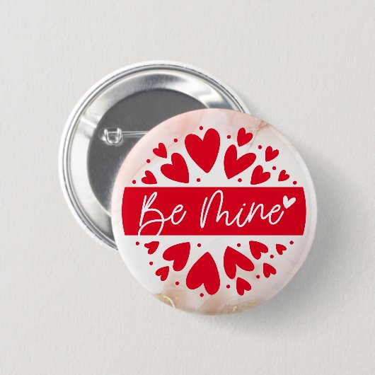Liebe Struck: Happy Valentine's Day Button - Seien (Vorne & Hinten)