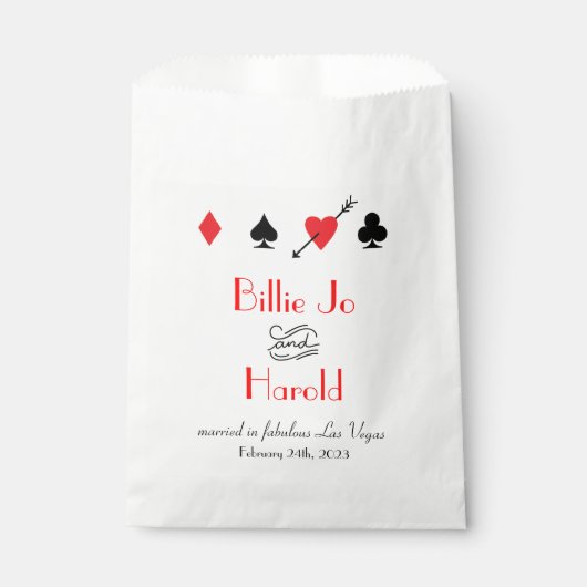 Liebe Struck in Las Vegas Gastgeschenk Hochzeit Ba Geschenktütchen (Vorderseite)