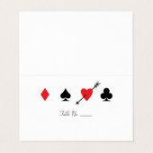 Liebe Struck Las Vegas Tischnummer für die Eintrag Visitenkarten (Außenseite Aufgefaltet)