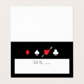 Liebe Struck Las Vegas Tischnummer zur Namensfülle Visitenkarten (Außenseite Aufgefaltet)