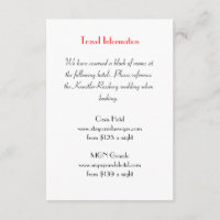 Liebe Struck Las Vegas Wedding Extra Info Card