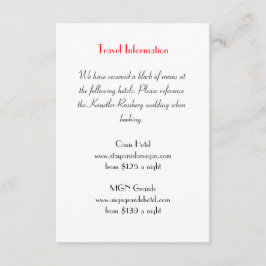 Liebe Struck Las Vegas Wedding Extra Info Card Begleitkarte