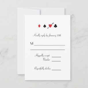 Liebe Struck Las Vegas Wedding RSVP Antwortkarte