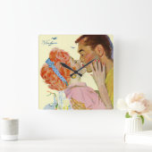 Liebe-Struck Quadratische Wanduhr (Zuhause)