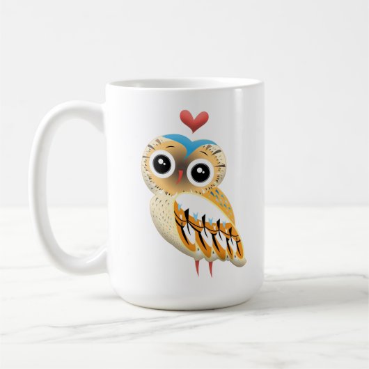 Liebe-Struck-Schüssel mit einem süßen Blick Kaffeetasse (Links)