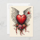 "Liebe Struck" Valentine Feiertagspostkarte (Vorne/Hinten)