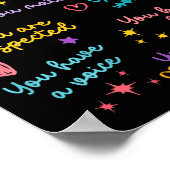 Liebe Studentin hinter mir Lehrerin Wertschätzung Poster (Ecke)