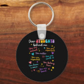 Liebe Studentin hinter mir Lehrerin Wertschätzung Schlüsselanhänger (Vorderseite)