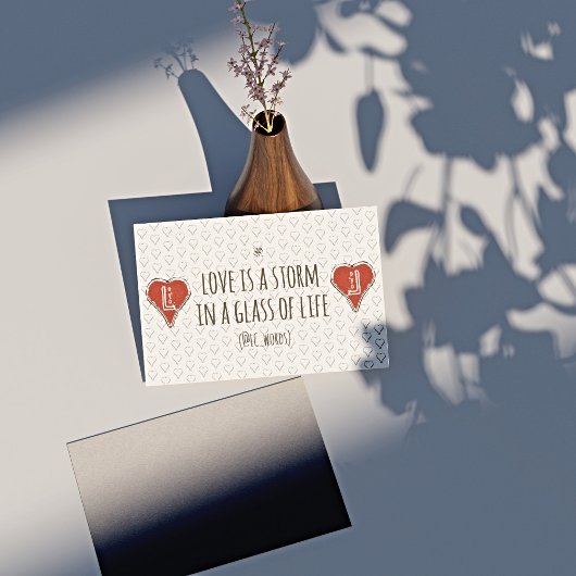 Liebe Sturmgedicht, rechteckiger Aufkleber