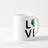 Liebe - Südafrikanische Flagge Kaffeetasse (VorderseiteRechts)