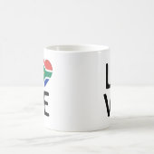 Liebe - Südafrikanische Flagge Kaffeetasse (Mittel)