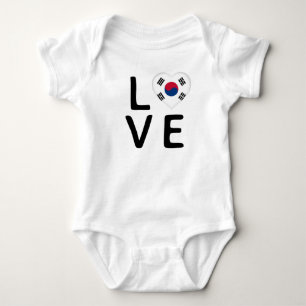 Liebe - Südkoreanische Flagge Baby Strampler