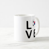 Liebe - Südkoreanische Flagge Kaffeetasse (VorderseiteRechts)