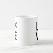 Liebe - Südkoreanische Flagge Kaffeetasse (Mittel)