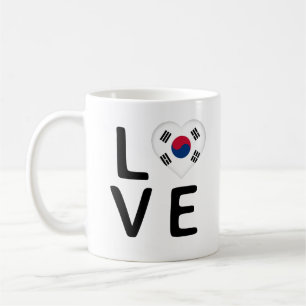 Liebe - Südkoreanische Flagge Kaffeetasse