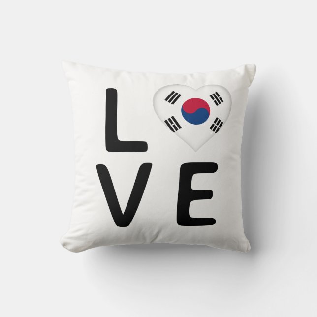 Liebe - Südkoreanische Flagge Kissen (Vorderseite)