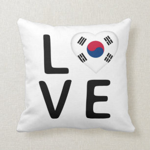 Liebe - Südkoreanische Flagge Kissen