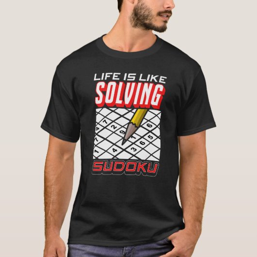 Liebe Sudoku Leben ist wie Sudoku lösen T-Shirt (Vorderseite)