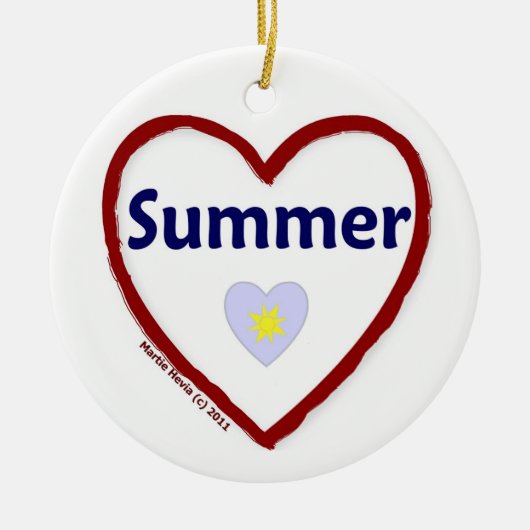 Liebe Summer Keramik Ornament (Vorne)