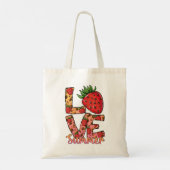 Liebe Summer Strawberry Tote Bag | Hello Summer Ba Tragetasche (Rückseite)
