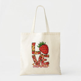 Liebe Summer Strawberry Tote Bag | Hello Summer Ba Tragetasche