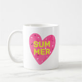 Liebe Summer Watermelon Herz Rosa Kaffeetasse (Links)
