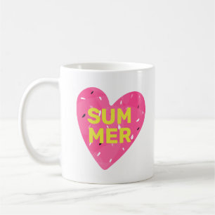 Liebe Summer Watermelon Herz Rosa Kaffeetasse