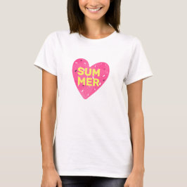 Liebe Summer Watermelon Herz Rosa T-Shirt