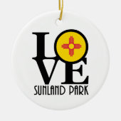 LIEBE Sunland Park New Mexico Keramik Ornament (Vorne)