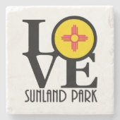 LIEBE Sunland Park New Mexico Steinuntersetzer (Vorderseite)
