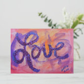 Liebe Sunset Twilight Einladungen oder Ankündigung (Stehend Vorderseite)