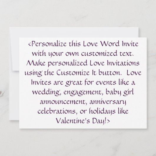 Liebe Sunset Twilight Einladungen oder Ankündigung (Rückseite)