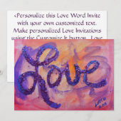 Liebe Sunset Twilight Einladungen oder Ankündigung (Vorne/Hinten)