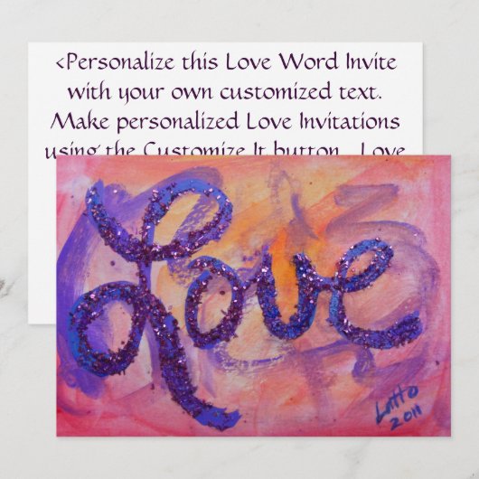 Liebe Sunset Twilight Einladungen oder Ankündigung (Vorne/Hinten)